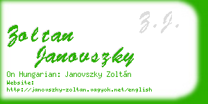zoltan janovszky business card