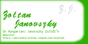 zoltan janovszky business card